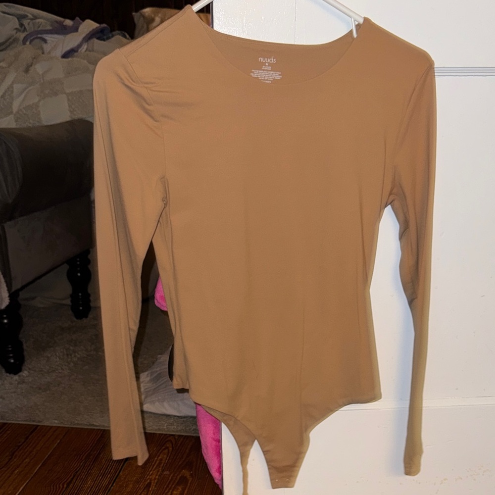 Nuuds Tan Long Sleeve Bodysuit